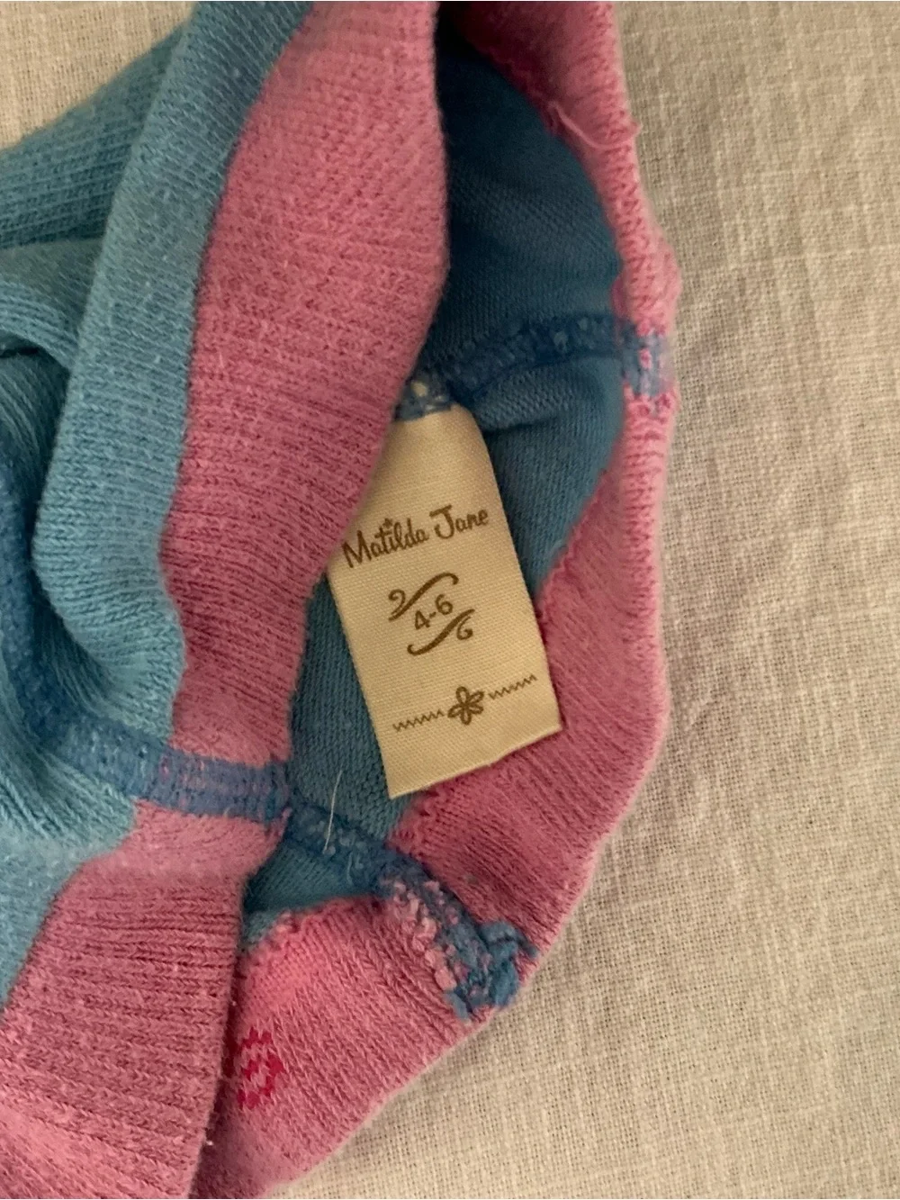 Matilda Jane Blue and Pink Striped Kids Tights
